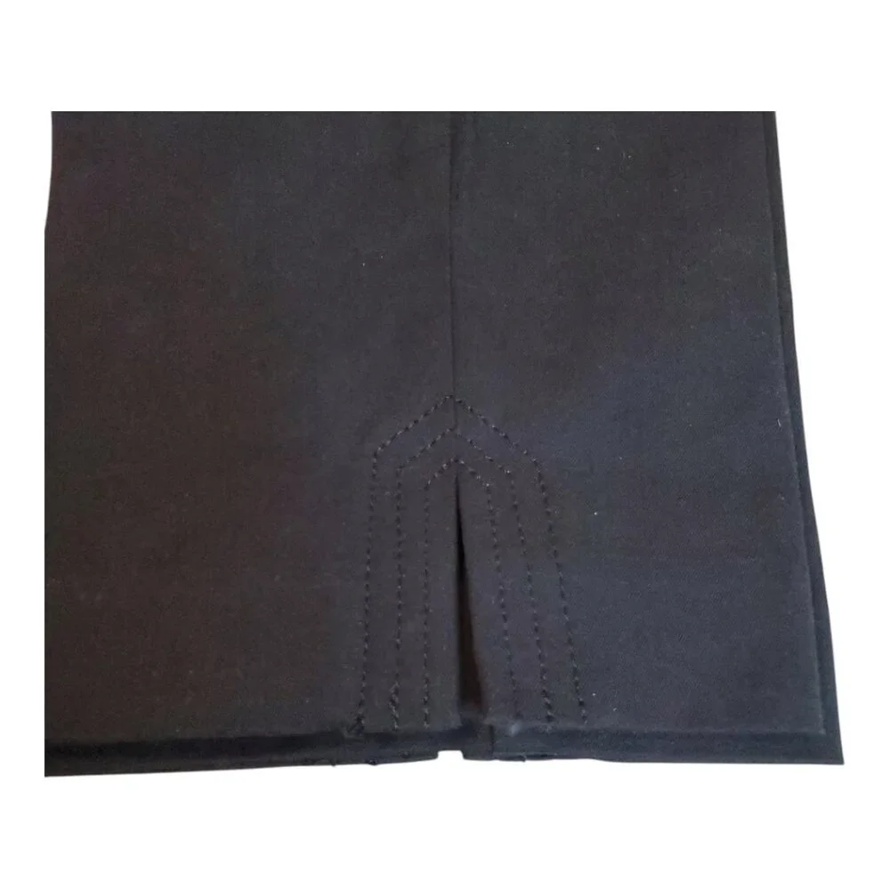 TALBOTS PETITES SZ 6P Curvy Cropped Black Flat Front Mid-rise Dress Trouser Pant - Picture 5 of 8